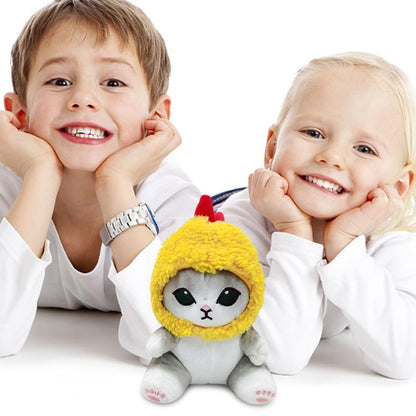 Fried Shrimp Cat Plush Toy Cute Cat Plush Animal Doll, Soft Haired Shrimp Cat Pillow Children's Christmas Birthday Gift