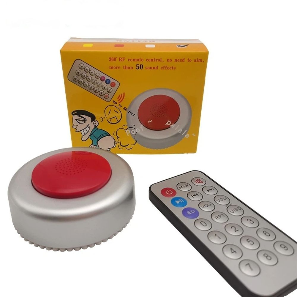 Fart Machine with Remote Fart Noise Maker Funny Fart Sound Machine Controlled Fart Toys Prank Toys for Party(Silver,Red)