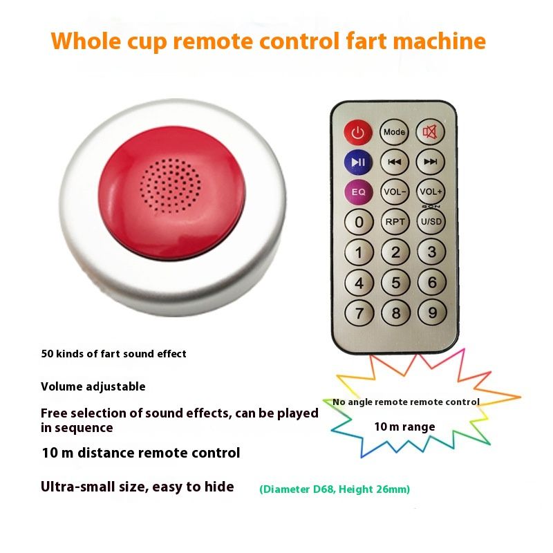 Fart Machine with Remote Fart Noise Maker Funny Fart Sound Machine Controlled Fart Toys Prank Toys for Party(Silver,Red)