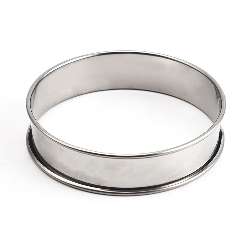 English Muffin Rings, Stainless Steel Crumpet Rings, 4.5 Inch Double Rolled Nonstick Muffin Tart Ring Mold for Home Baking