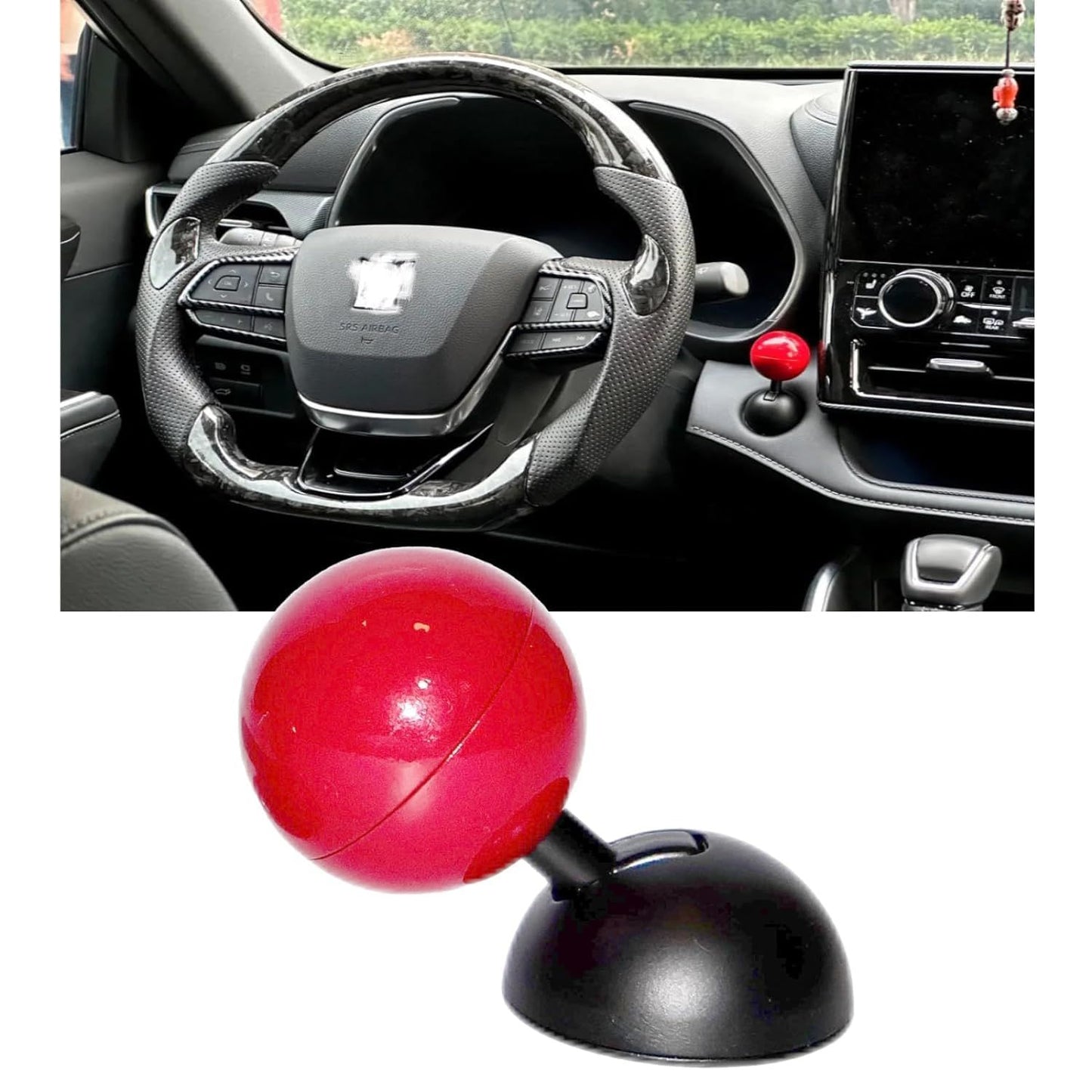 Car Push to Start Button Rocker Car One Button Start Lever Car Engine Start Stop Button Joystick, Automotive (Red)