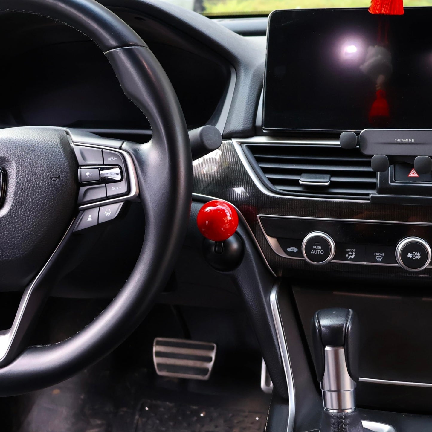 Car Push to Start Button Rocker Car One Button Start Lever Car Engine Start Stop Button Joystick, Automotive (Red)