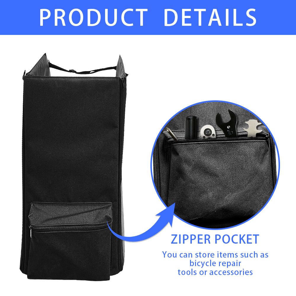 Folding Bicycle Storage Box Car Trunk Storage Box Foldable Bike Storage Container,29 x 58 x 58 cm