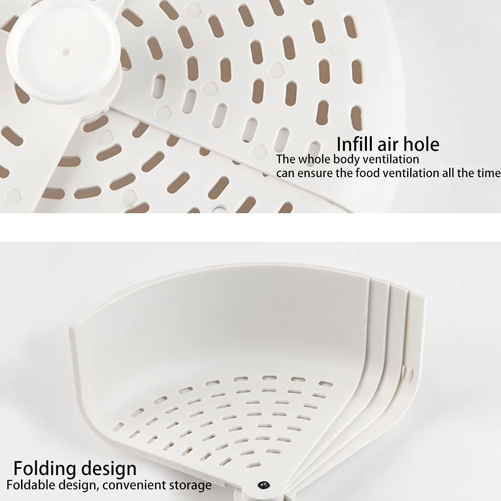 White  Round Foldable Cover Tent Dining Table Fly For Protection For Guard Lid Plate Serving Cover Home Supplies Kitchen