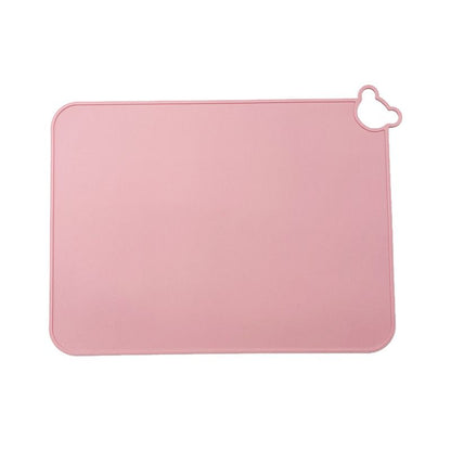 5PC Silicone Placemats for Baby Kids, Food Grade Non-Slip Eating Table Mats Portable Toddler Placemats for Dining Table