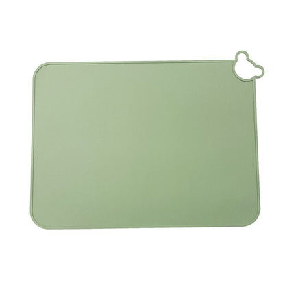 5PC Silicone Placemats for Baby Kids, Food Grade Non-Slip Eating Table Mats Portable Toddler Placemats for Dining Table