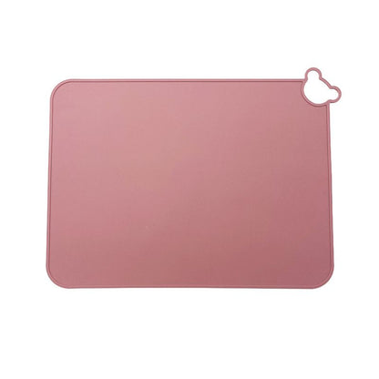 5PC Silicone Placemats for Baby Kids, Food Grade Non-Slip Eating Table Mats Portable Toddler Placemats for Dining Table