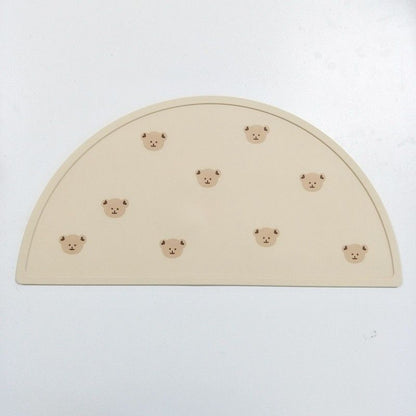 4PC Silicone Placemat for Kids | for Baby Non Slip Placemats for Kids Toddlers Food Table Mats Portable Toddlers Placemats for Dining Table