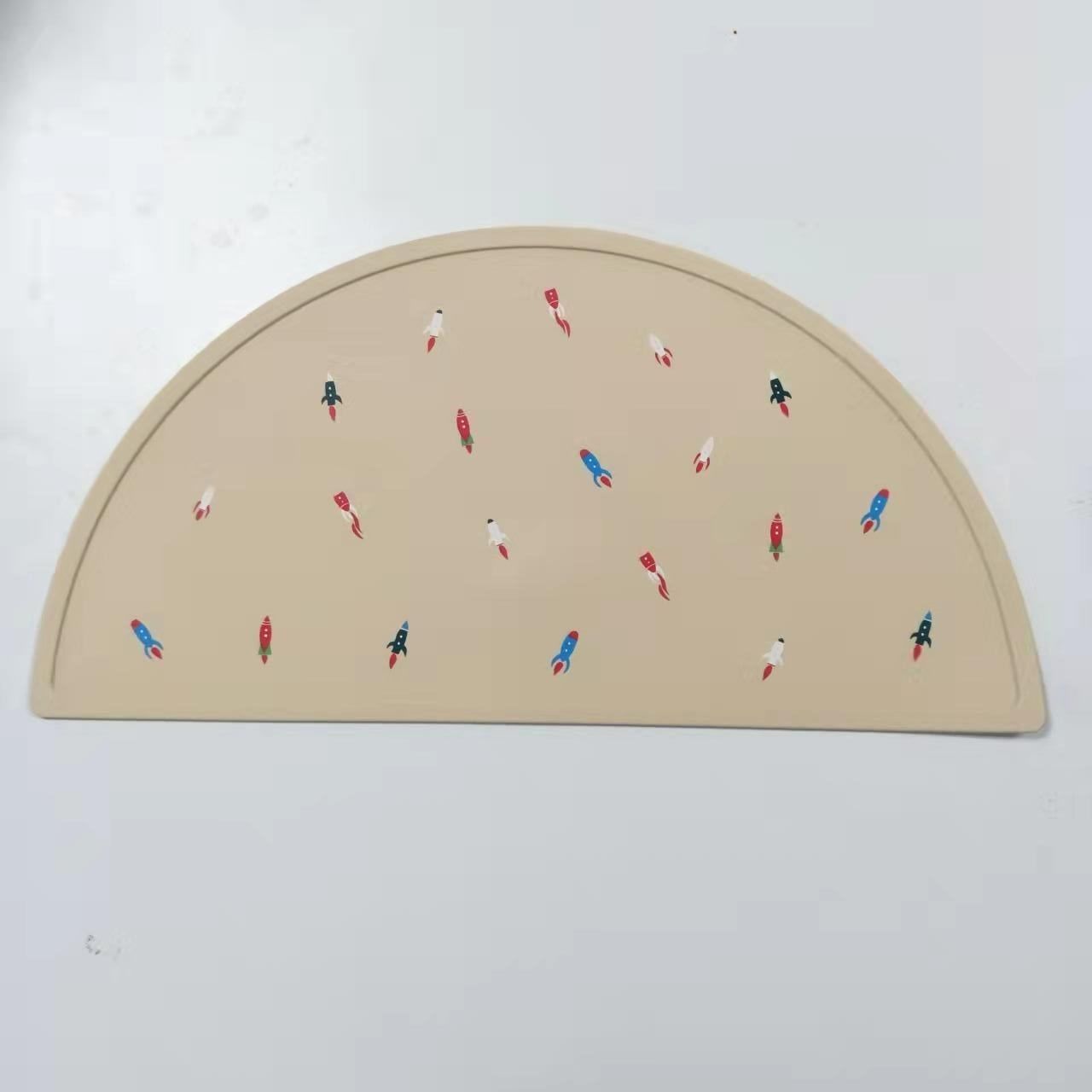 4PC Silicone Placemat for Kids | for Baby Non Slip Placemats for Kids Toddlers Food Table Mats Portable Toddlers Placemats for Dining Table