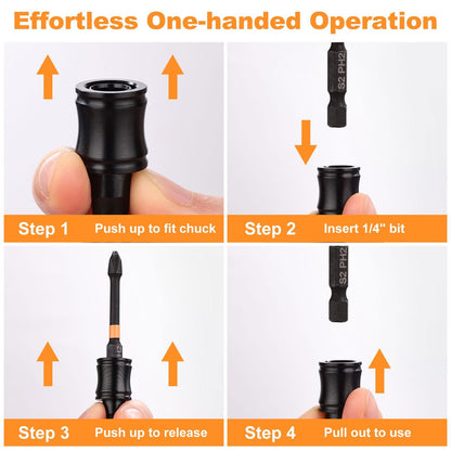 Quick Release Bit Holder, Drill Bit Holder Key Chain Cool Gadgets for Who Has Everything, Bit Holders for Most Electric