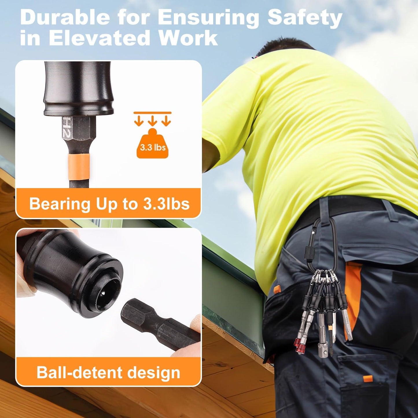 Quick Release Bit Holder, Drill Bit Holder Key Chain Cool Gadgets for Who Has Everything, Bit Holders for Most Electric