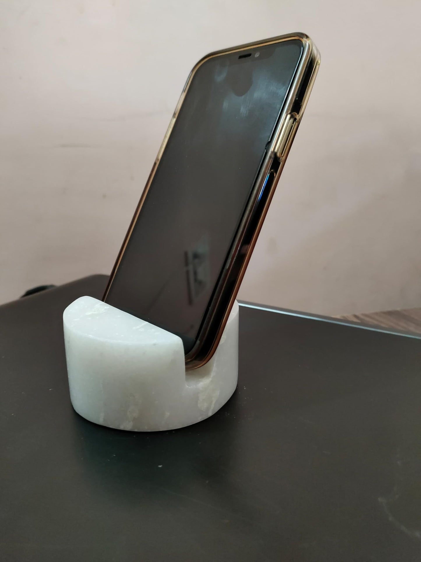 LuxurMarble Cell Phone Stand Holder for Cellphone Tablet Heavy Solid Real Stone Mobile Phone Stands