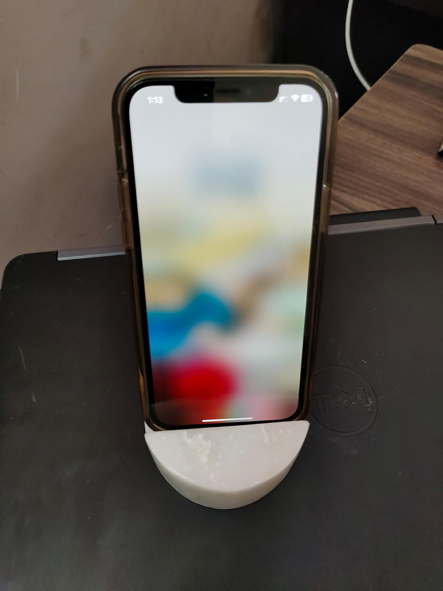 LuxurMarble Cell Phone Stand Holder for Cellphone Tablet Heavy Solid Real Stone Mobile Phone Stands