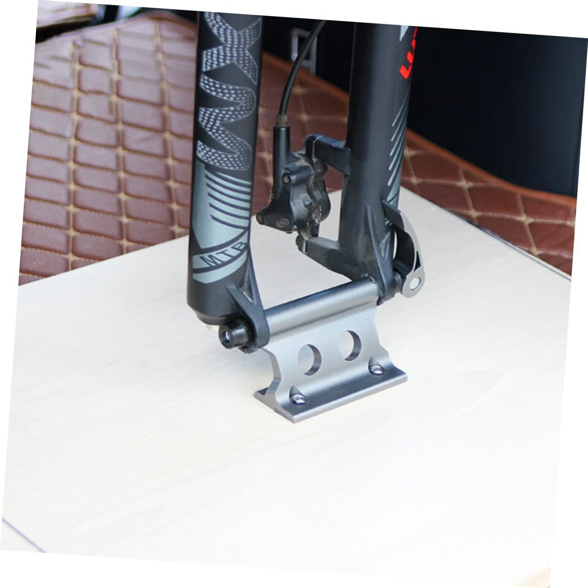 Bicycle Fork Mount Bike Block Fork Mount Front Wheel Fork Fixing Holder Cycling Fork Rack Accessories for Travel Carrying