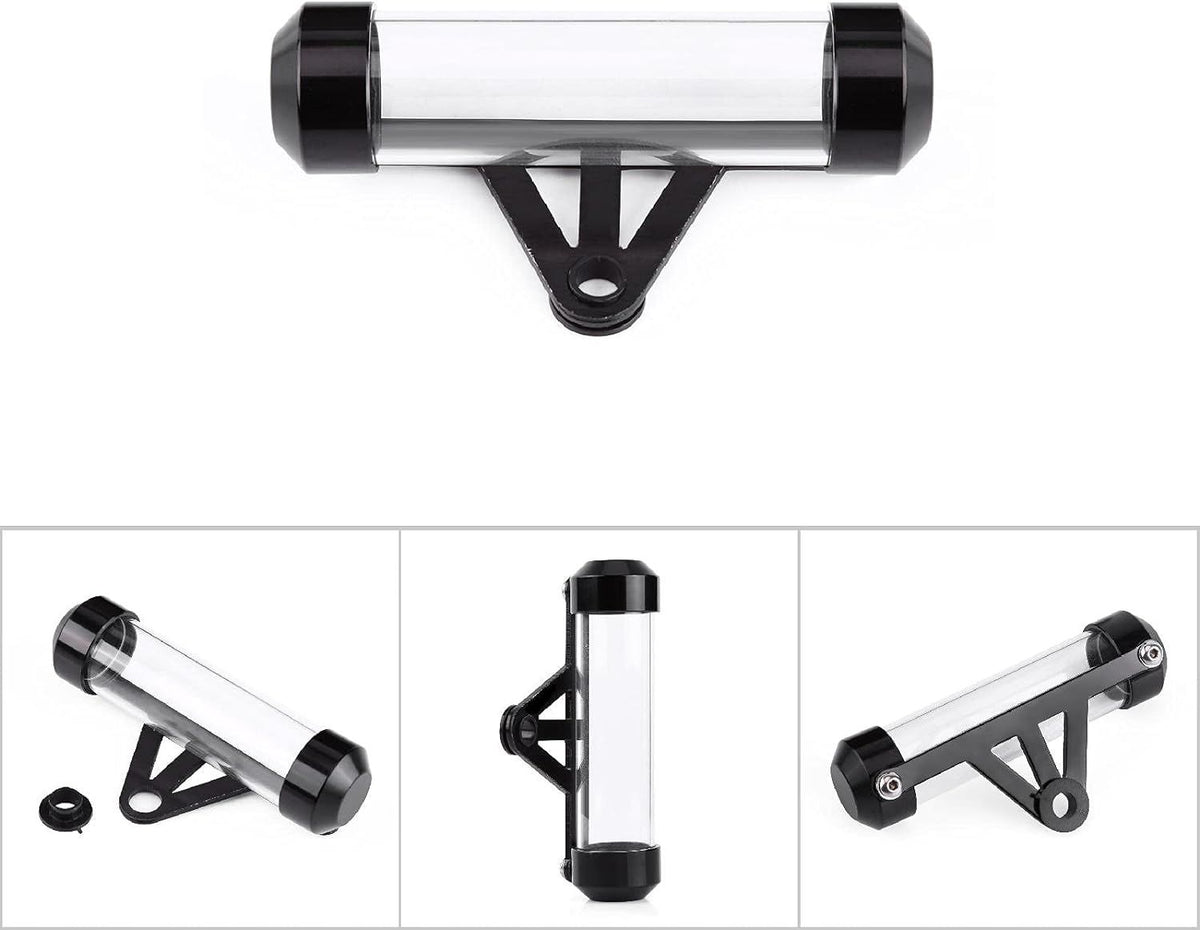 Motorcycle Holder, Universal Motorcycle Motorbike Secure Tax Disc Tube Cylindrical Holder Frame Waterproof & Pratical(Black)