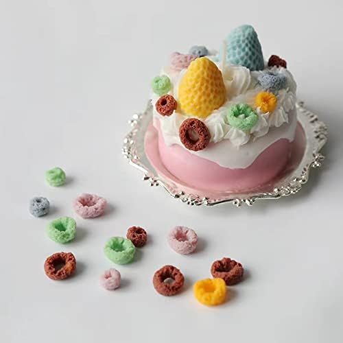 Candle Molds Silicone 2 Pack Fruit Loops Candy Molds Non-Stick (Round Star) Unique design to make chocolate, gummy candy mold