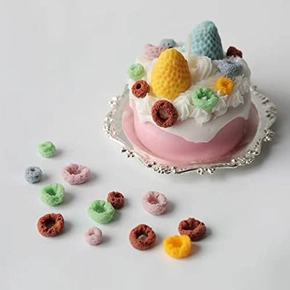 Candle Molds Silicone 2 Pack Fruit Loops Candy Molds Non-Stick (Round Star) Unique design to make chocolate, gummy candy mold
