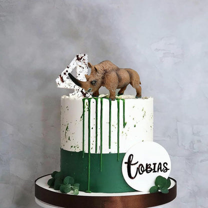Ancient Creatures Rhino Animal, Woolly Rhinoceros Animal Toys, Educational Props Party Like Cake Toppers Decorative Toys