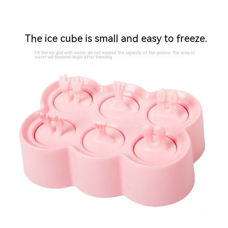 Mini Popsicles Molds for Kids Baby Cute Animal Shapes 6 Pieces Ice Pop Maker Silicone Ice Cream Making Homemade DIY (Pink)