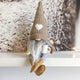 2 Pcs Plush Bar Decor, Handmade Swedish Farmhouse Scandinavian Figurine for Home Kitchen Coffee Station Table Shelf (Brown)