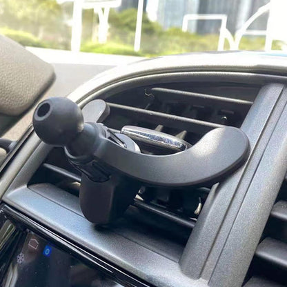 1Pc Black Car Vent Phone Mount, Round Air Outlet Phone Bracket Y-Shaped Mobile Holder Clip, Hands Free Cradle in Vehicle Car