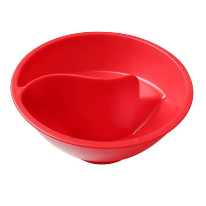 Anti-Soggy Cereal Bowl, Never Soggy Cereal Bowlm, Reusable Snack and Dip Bowls, BPA-Free Divided Bowls for Kids and Adults (red)