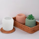 Mesh Round Plaster Flower Pot Candle Jar Silicone Mold Succulent Planter Vase Concrete Mold Storage Box Pen Cement Clay Mould