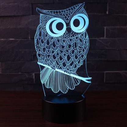 Owl Night Light Owl 3D Illusion Lamp Optical Illusion Lamp 3D Owl Eagle Night Birthday Gift Kids Night Lights Light Bedroom