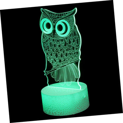 Owl Night Light Owl 3D Illusion Lamp Optical Illusion Lamp 3D Owl Eagle Night Birthday Gift Kids Night Lights Light Bedroom