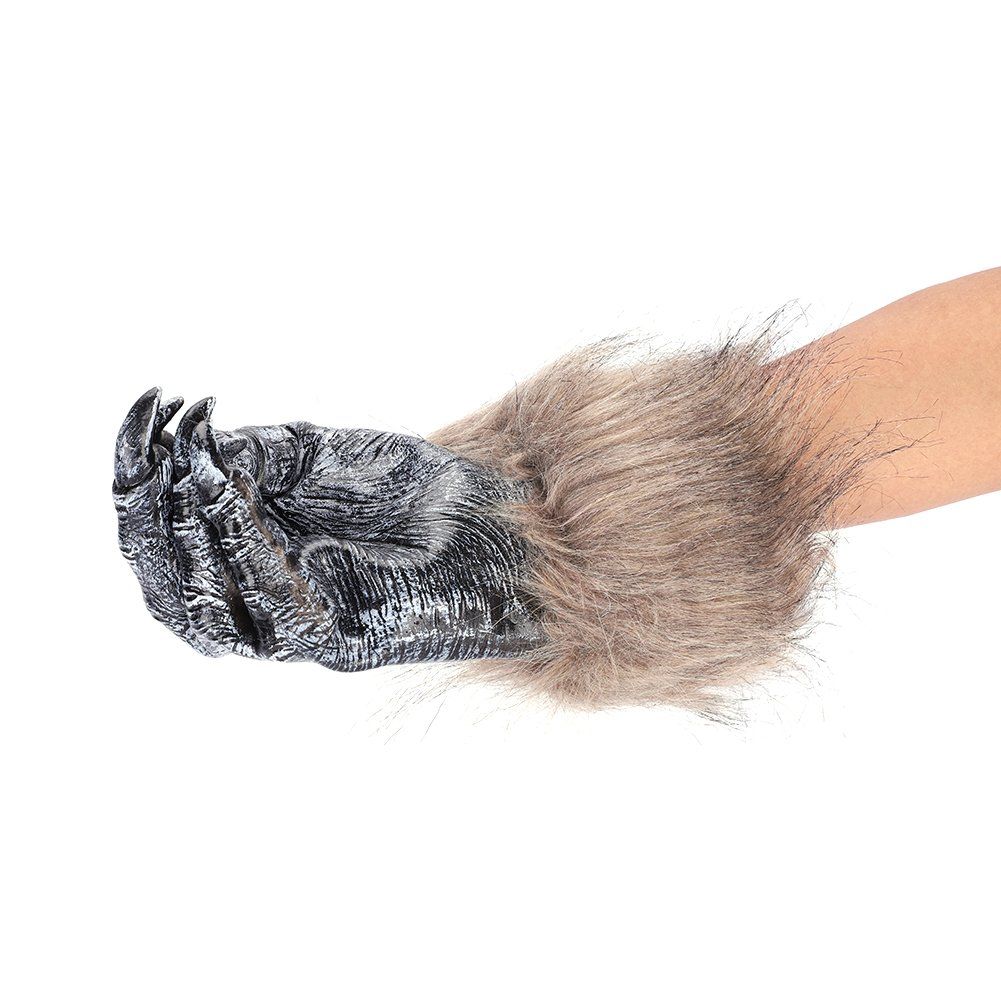 Halloween Costume Animal Paw Gloves Hairy Bear Wolf Gorilla Monster Claws Role Play Themed Party Costume Gloves