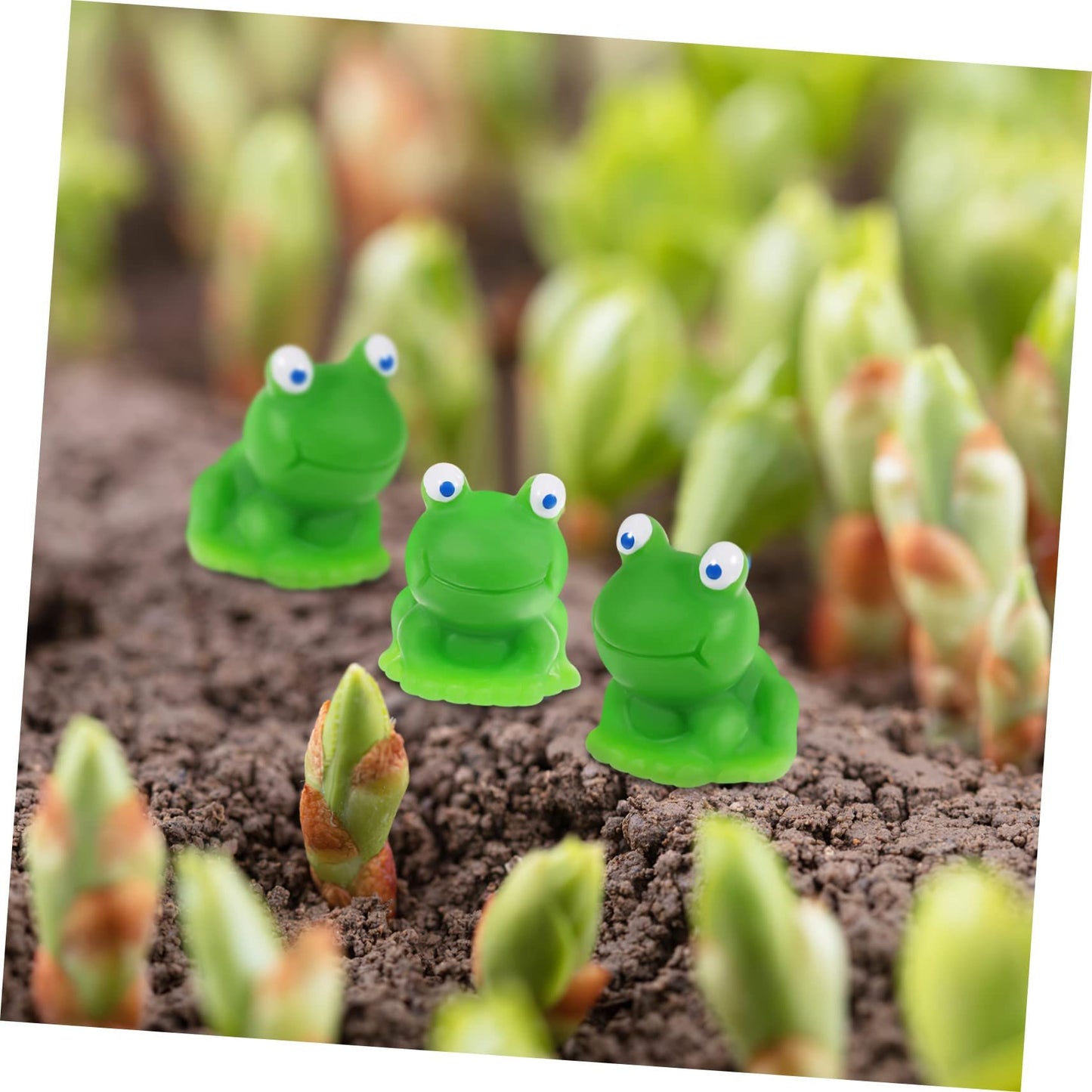 20 Pcs Resin Crafts Blue-Eyed Frog Figurines Artificial Small Frog Small Frogs Statues Frog Ornament Tiny Green Frogs Realistic