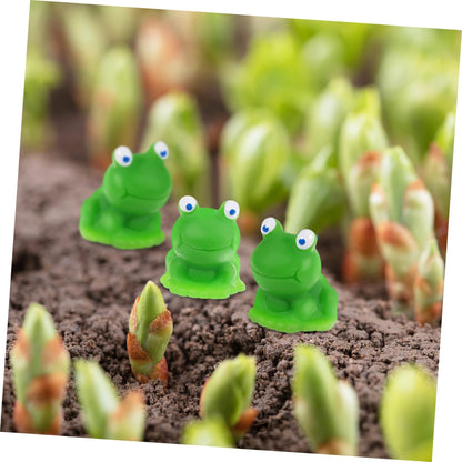 20 Pcs Resin Crafts Blue-Eyed Frog Figurines Artificial Small Frog Small Frogs Statues Frog Ornament Tiny Green Frogs Realistic