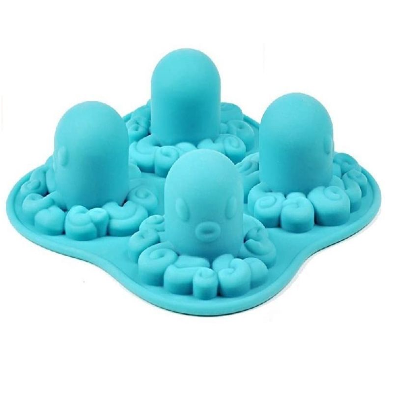 Ice Cube Octopus Shape Chocolate Mould Tray Ice Cream DIY Tool Whiskey Wine Cocktail Ice Cube 3D Silicone Mold