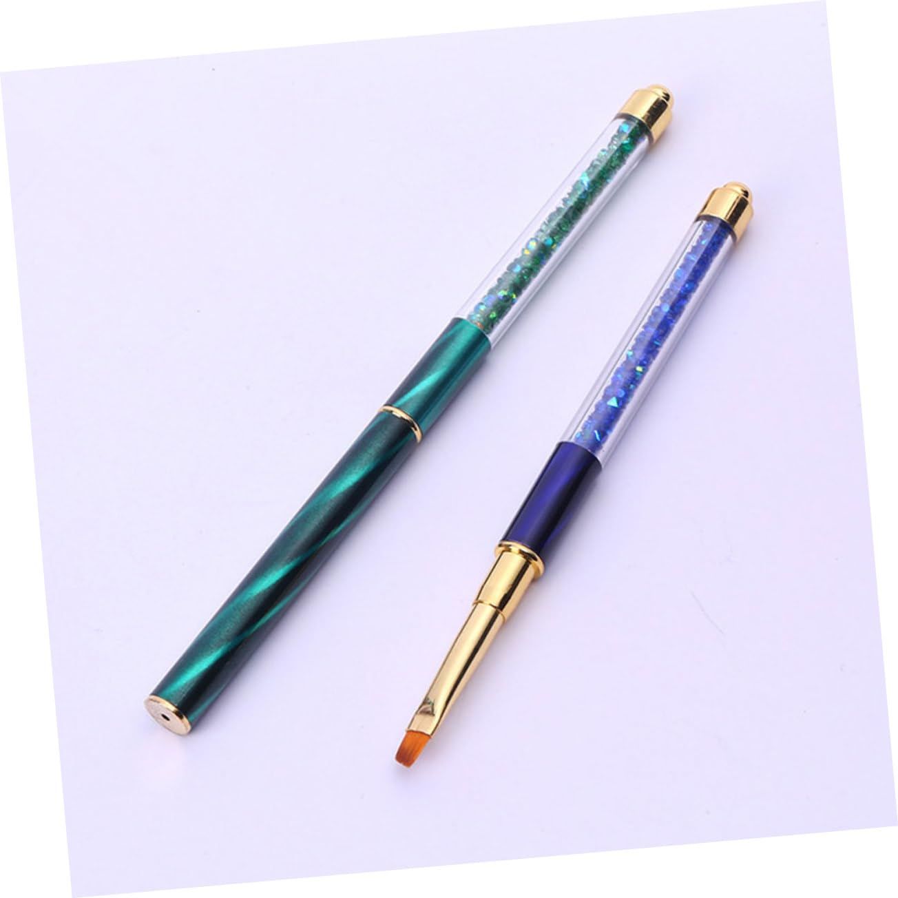 8pcs Rhinestone Handle Nail Pen Nail Art Liner Brush Nail Art Pens Glitter Nail Brushes Gradient Nail Painting Pen Nail Painting
