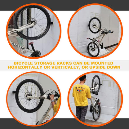 Bike Wall Mount, Adjustable Indoor Hanging Bike Rack for Garage or Home, Vertical Cycling Hanger, Secure Hook, Holder for Road
