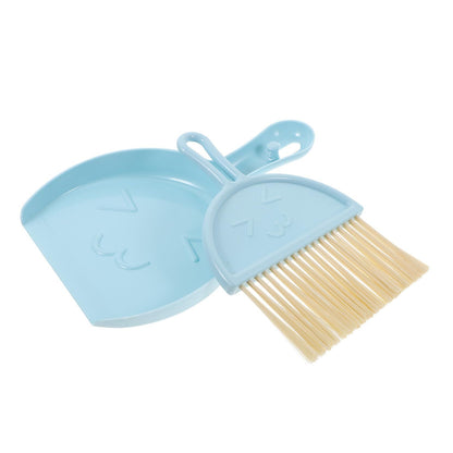 Mini Dust Pans with Brush Set,Small Broom and Dustpan Set for Home Hand Dustpan and Brush Set Kids Dust Pans(Blue)