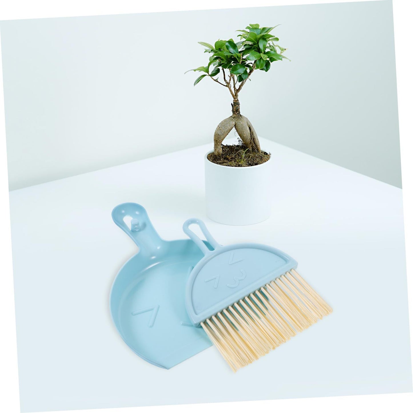 Mini Dust Pans with Brush Set,Small Broom and Dustpan Set for Home Hand Dustpan and Brush Set Kids Dust Pans(Blue)