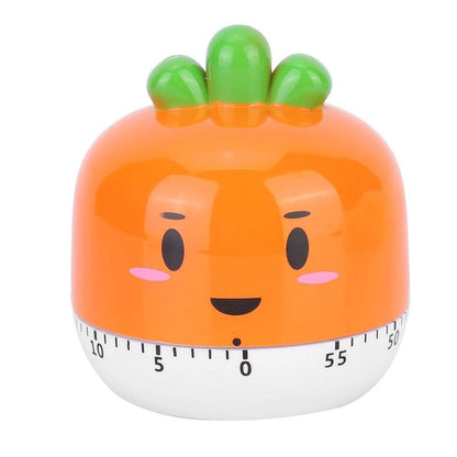 Cute Cartoon Machinery Timers Mechanical Kitchen Cooking Timer Clock Alarm Reminder Timepiece Kitchen Utensil(Orange)