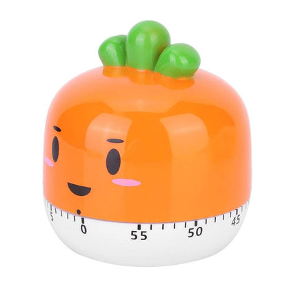 Cute Cartoon Machinery Timers Mechanical Kitchen Cooking Timer Clock Alarm Reminder Timepiece Kitchen Utensil(Orange)