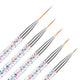 5Pcs Nail Art Liner Brushes, Nail Gel Polish Painting Brush Set, Thin Nail Art Dotting Drawing Pen (7/9/11/15/20mm)