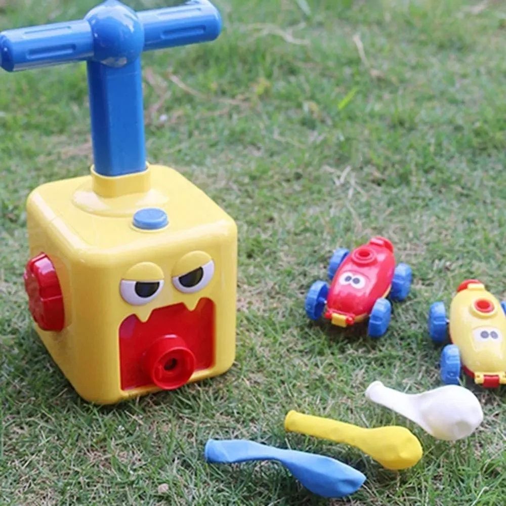 Launcher Toy Set, Balloon Toys for Kids, Inflatable Balloon Pump Racing Car, Balloon Car Toy with Pump Party Supplies