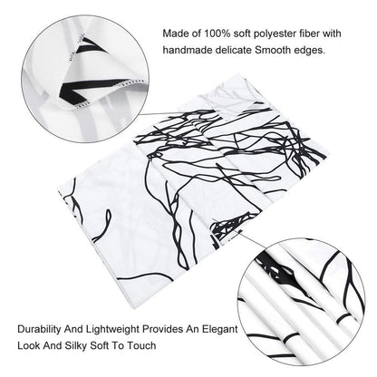 Women/Men Abstract Sketch Art Kiss Lovers Tapestry/Kissing Tapestry Wall Hanging Black and White Line Art Tapestry