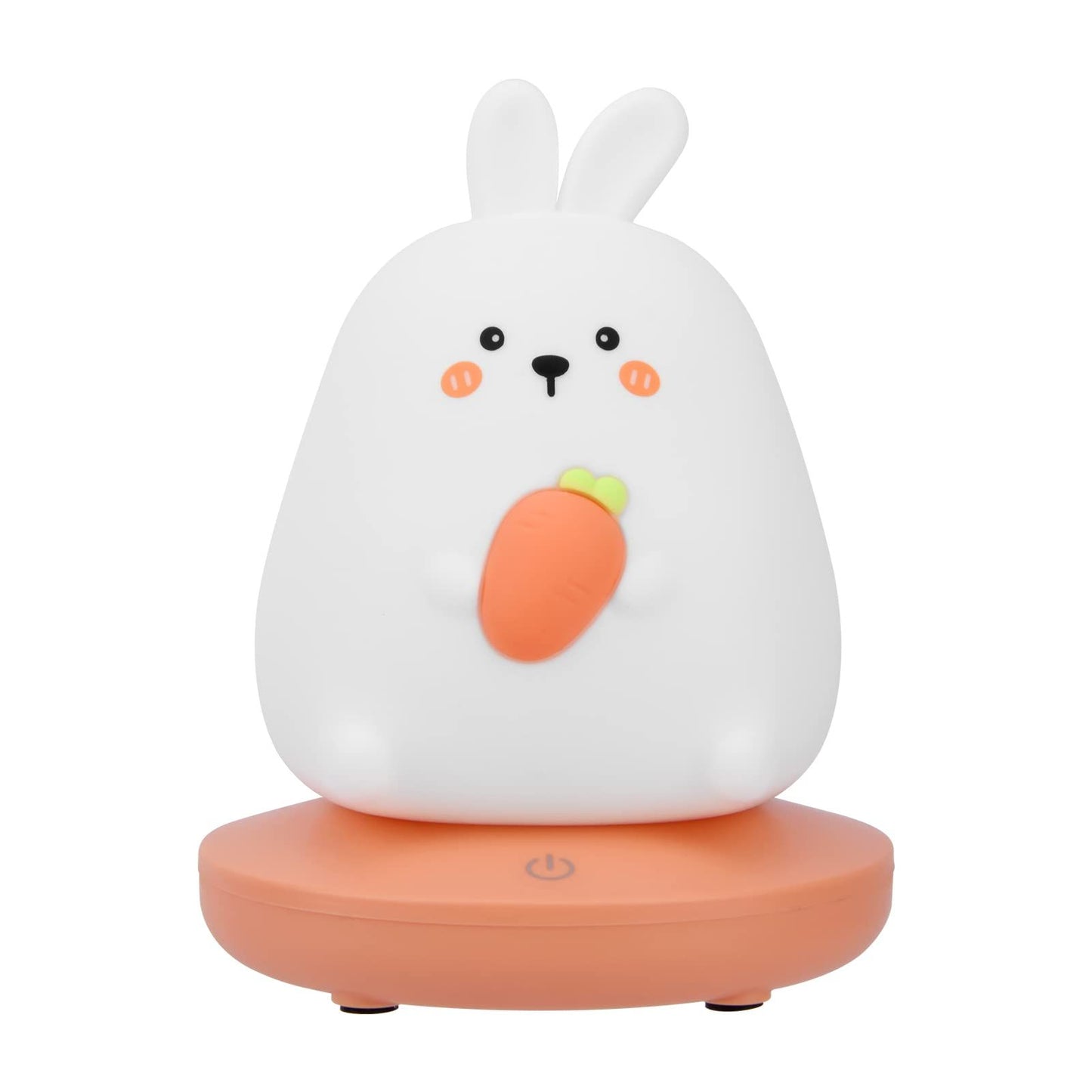 Cute Carrot Rabbit LED Baby Night Light Silicone Children's Night Light Rabbit Children's Room Adjustable Night Light