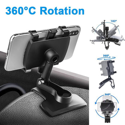 Car Dashboard Phone Holder, Snap-on Navigation Mount, Multi-Functional Automobile Interior Supplies, for Most Cars