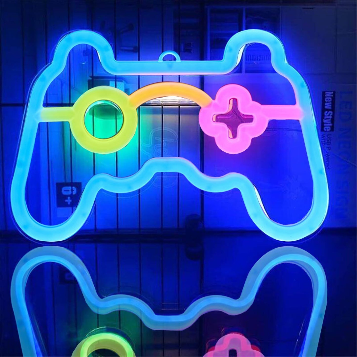 Game Neon Sign, Game Controller LED Neon Signs for Gamer Room Wall Bedroom Decor, Gamer Gifts Neon Lights for Boys Teen Gaming