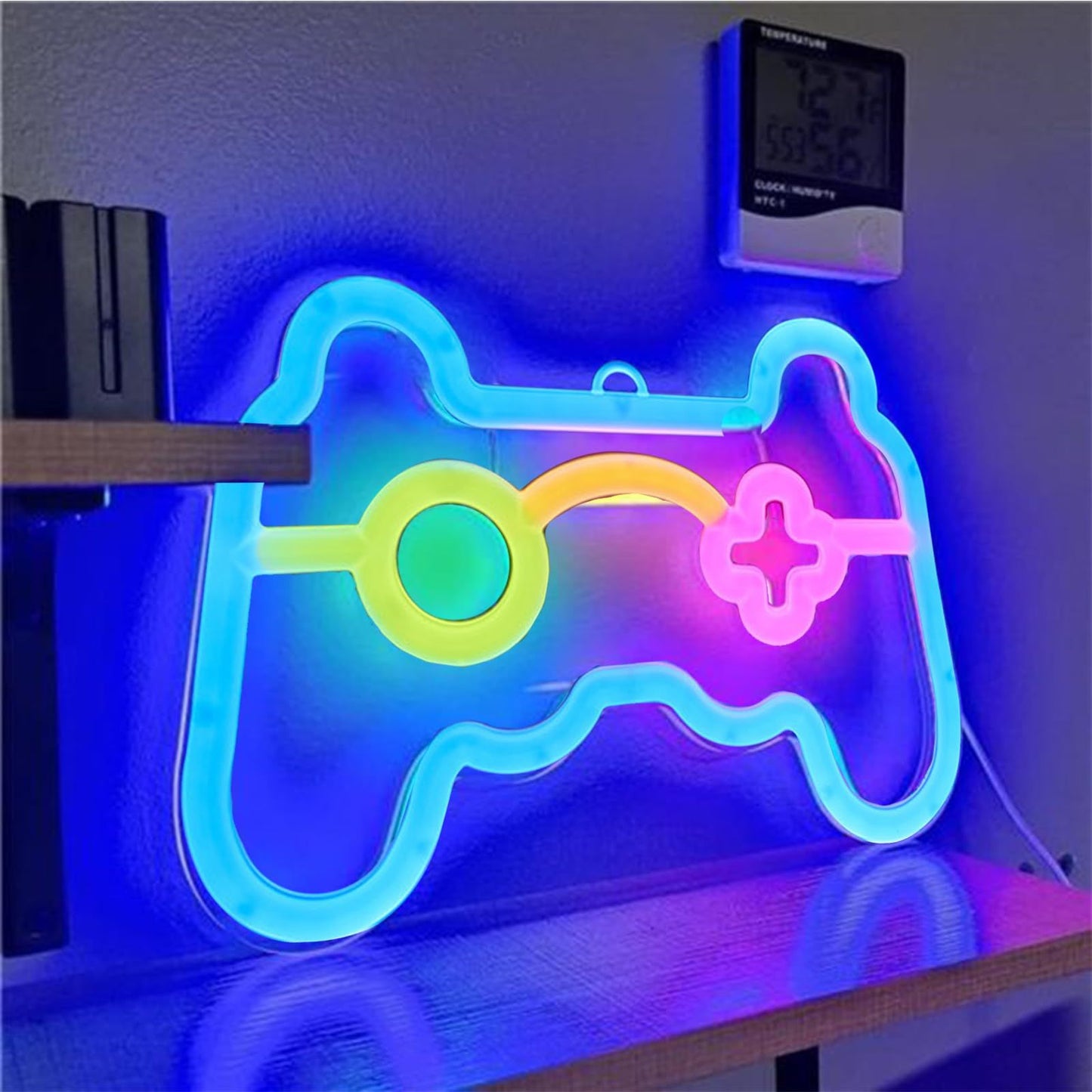 Game Neon Sign, Game Controller LED Neon Signs for Gamer Room Wall Bedroom Decor, Gamer Gifts Neon Lights for Boys Teen Gaming