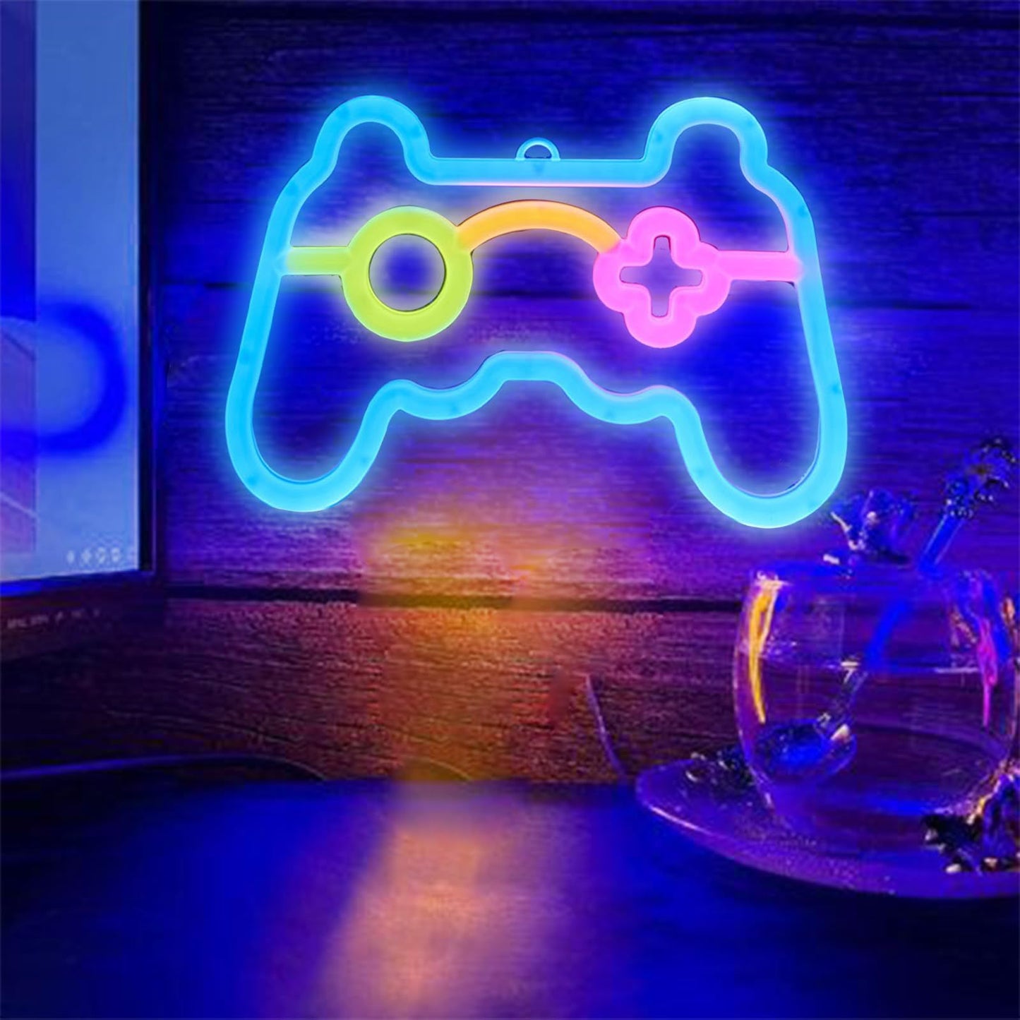 Game Neon Sign, Game Controller LED Neon Signs for Gamer Room Wall Bedroom Decor, Gamer Gifts Neon Lights for Boys Teen Gaming