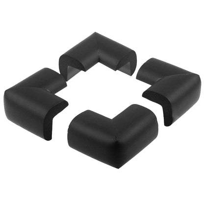 4 Pieces Set Corner Protector | Baby Proofing Table Corner Bumper Guard | Child Safety Furniture Fireplace Corner Edge (Black)