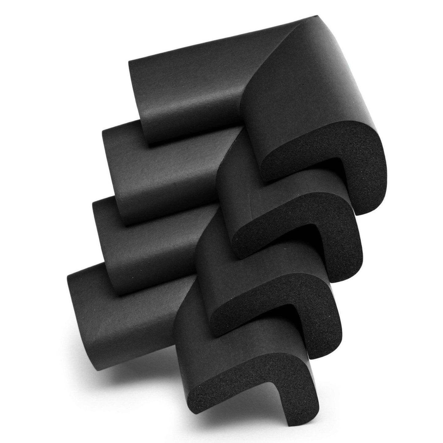 4 Pieces Set Corner Protector | Baby Proofing Table Corner Bumper Guard | Child Safety Furniture Fireplace Corner Edge (Black)