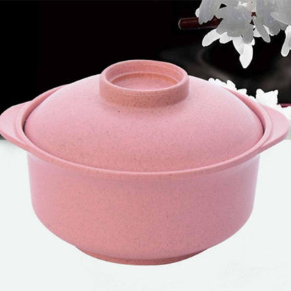 Microwave Ramen Bowl, Noodle Bowl Portable Ramen Cooker Soup Bowl With Lid Noodles Mug Cute Noodle Bowl Ramen Noodle Bowl Pink